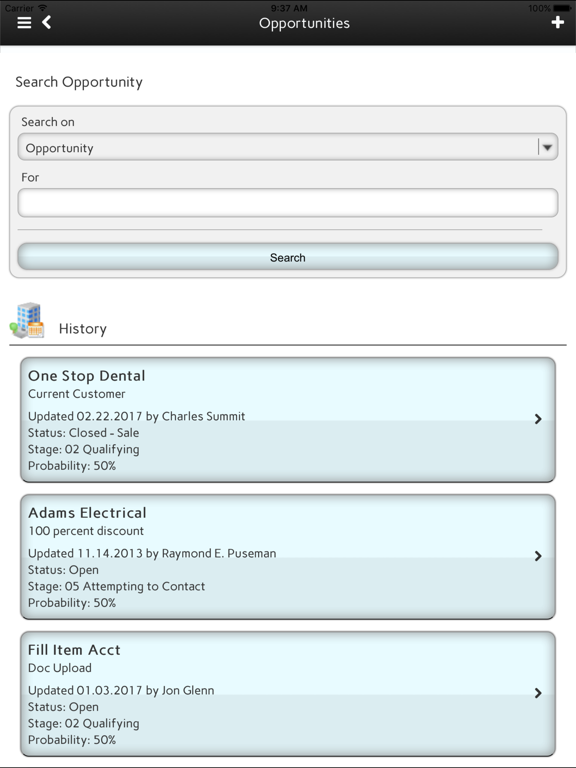 Tigerpaw Mobile iPad screenshot