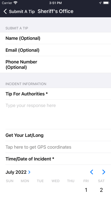 Cameron County Sheriff Screenshot