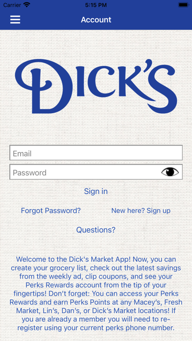 Dick's Market Screenshot