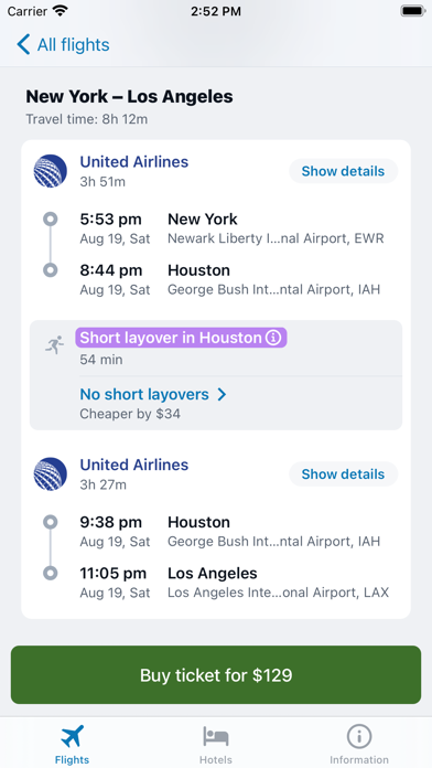 Cheap Flights online Screenshot