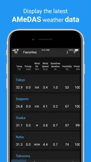 weather observations japan iphone screenshot 1