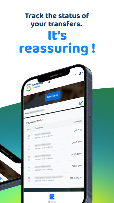 SaveMoney Transfer Screenshot
