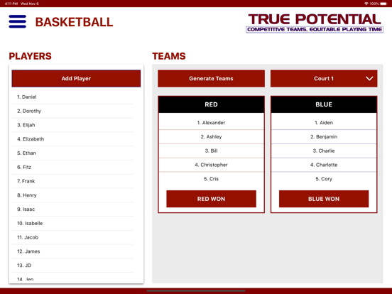 Screenshot #5 pour True Potential Team Selector