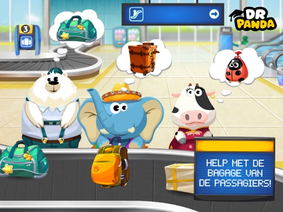 Dr. Panda Vliegveld iPad app afbeelding 4