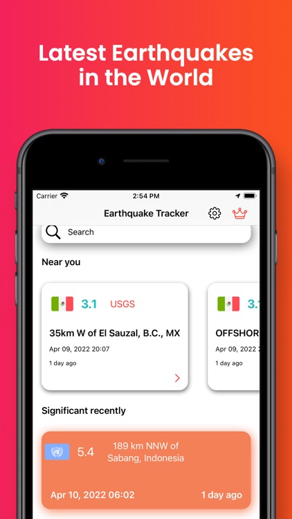 Earthquake Tracker - Alert