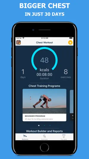 Chest Workout at Home screenshot 1