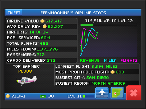 Pocket Planes: Airline Tycoon iPad app afbeelding 5