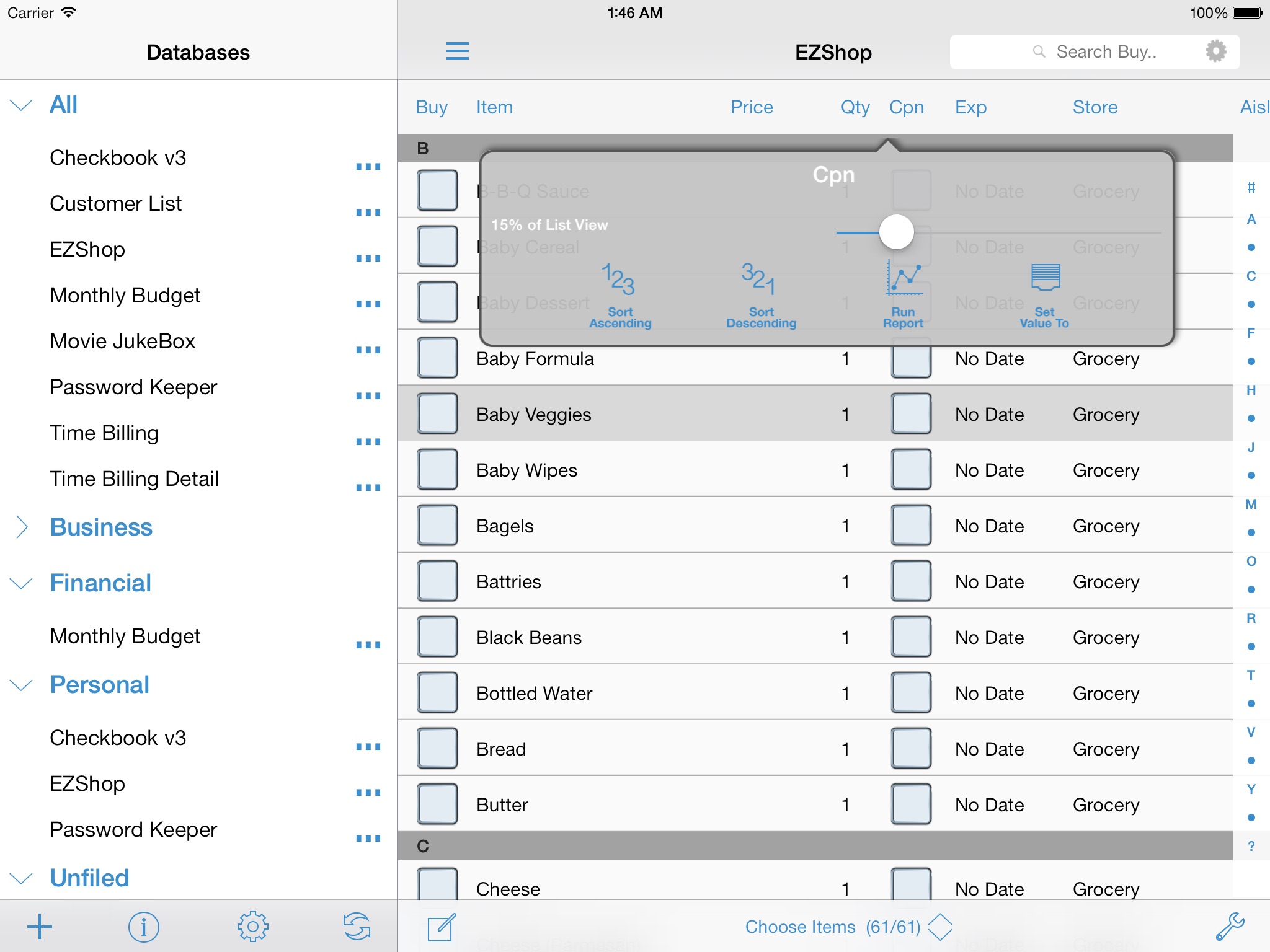 HanDBase for iPad screenshot 2