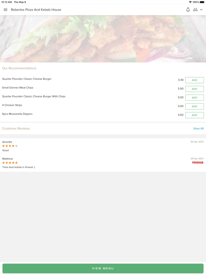 Robertos Pizza And Kebab House