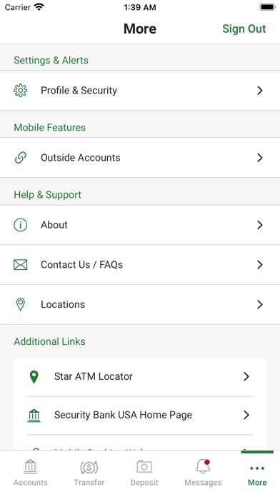 Security Bank USA Mobile Screenshot