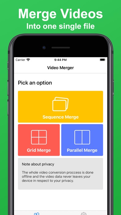 Video Merger: Join videos Screenshot 1 - AppWisp.com Video Merger: Join videos Screenshot 1 - AppWisp.com