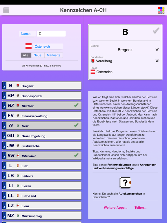 Screenshot #6 pour Car Plates A-CH