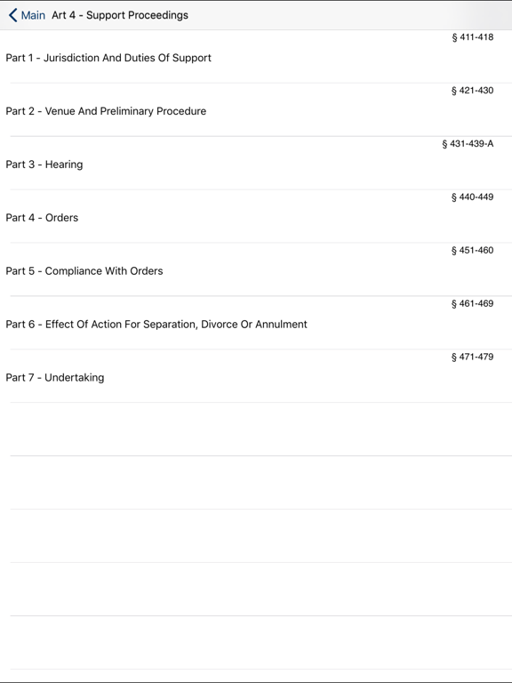 NY Family Court Act 2026 iPad screenshot 5 - Reference app