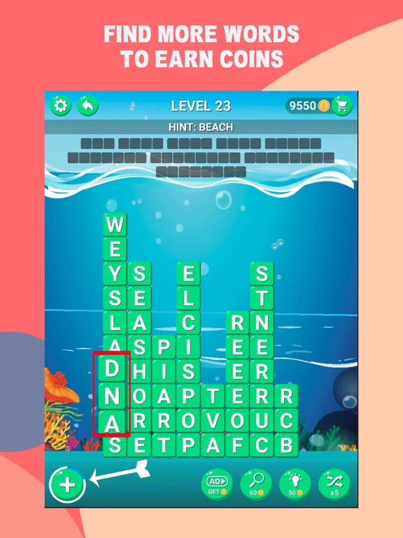 Words PileUp iPad screenshot