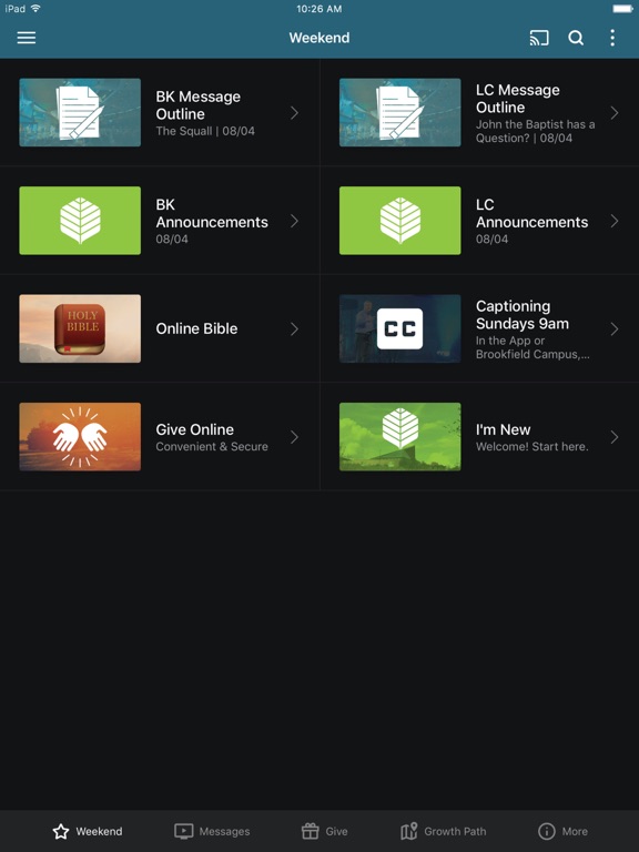 Elmbrook Church iPad screenshot 1 - Lifestyle app