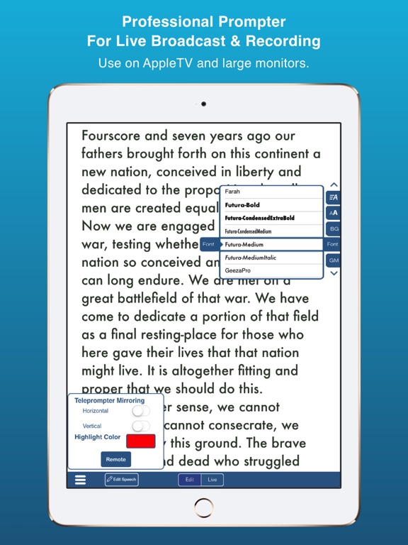 Screenshot #5 pour Public Speaking Teleprompter