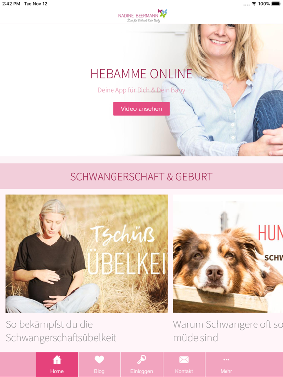 Screenshot #4 pour Nadine Beermann Hebamme Online