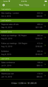Mileage: Business Trip Tracker screenshot