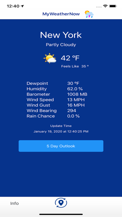 MyWeatherNow screenshot 2