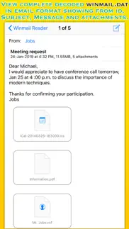 winmail reader lite iphone capturas de pantalla 2