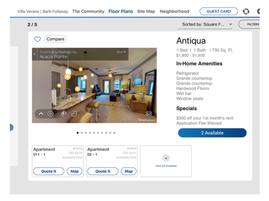 Leasing Tablet by RealPage iPad screenshot