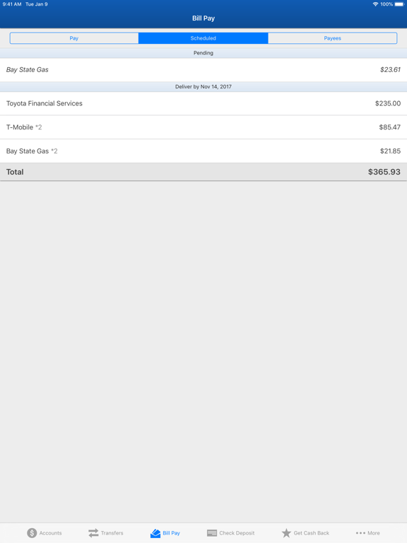 Town & Country FCU Mobile iPad screenshot 6 - Finance app