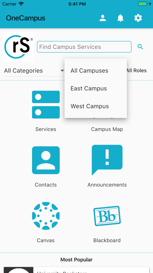 #9. OneCampus App (iOS) 由: TRANSACT COMMUNICATIONS, LLC