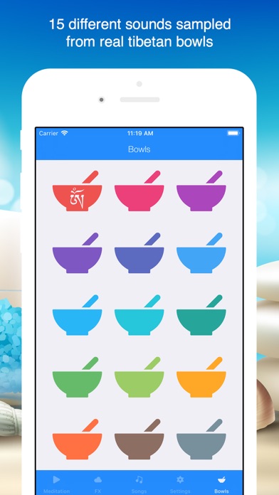 チベット瞑想タイマーをボウル - リラックス音楽と自然のおすすめ画像1