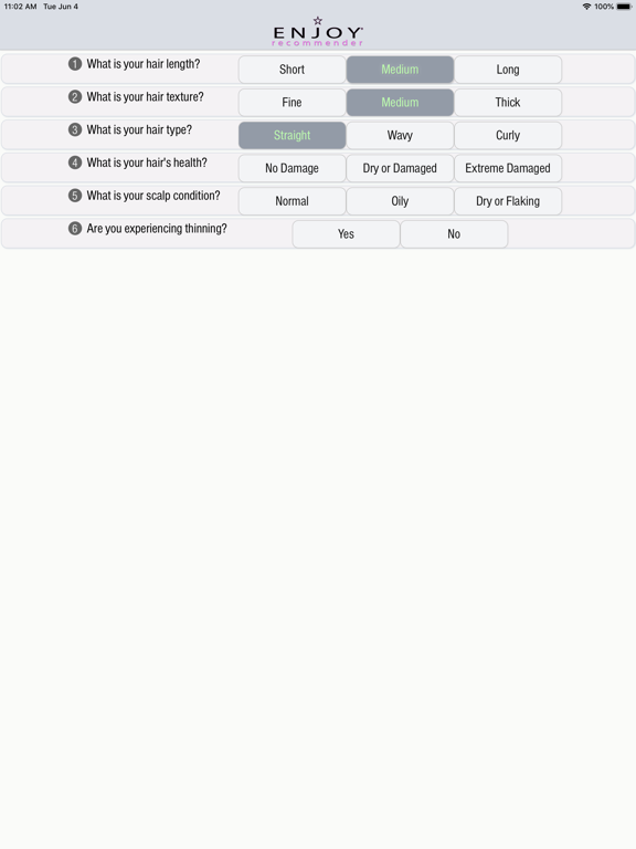 ENJOY Recommender iPad screenshot