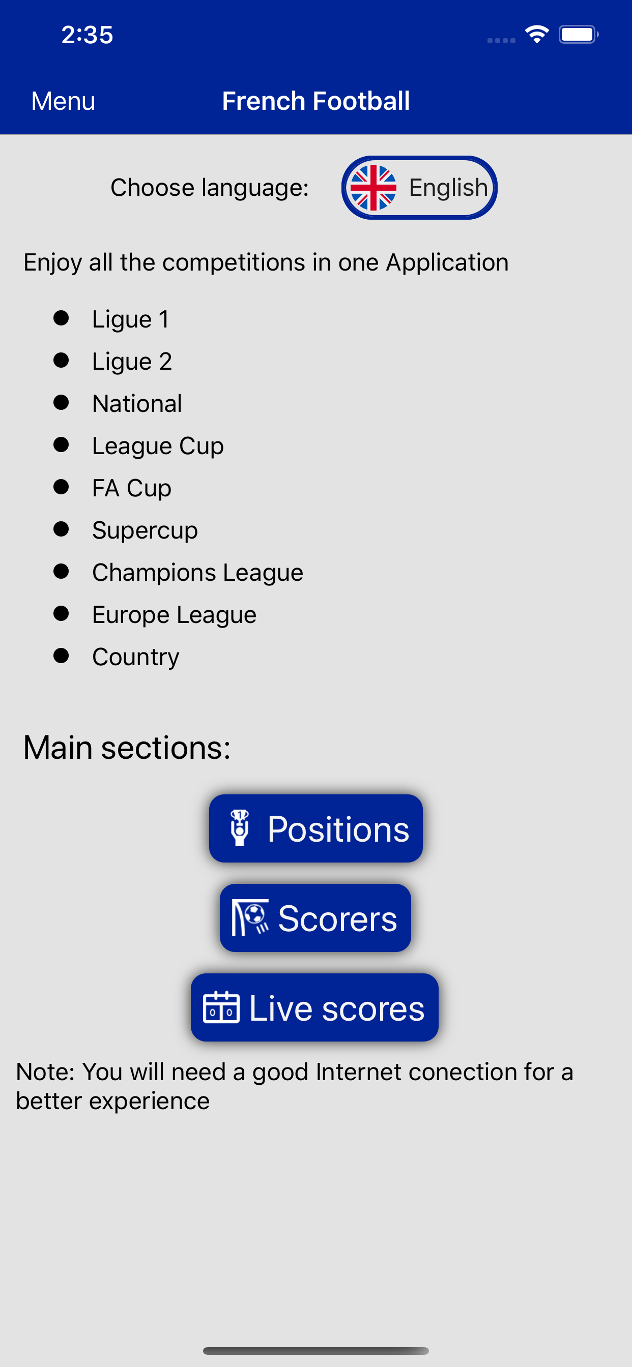 French Football live