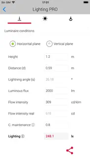 calculation of lighting pro iphone screenshot 3