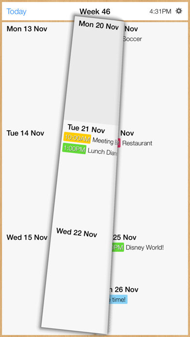 Week Calendar + Screenshot
