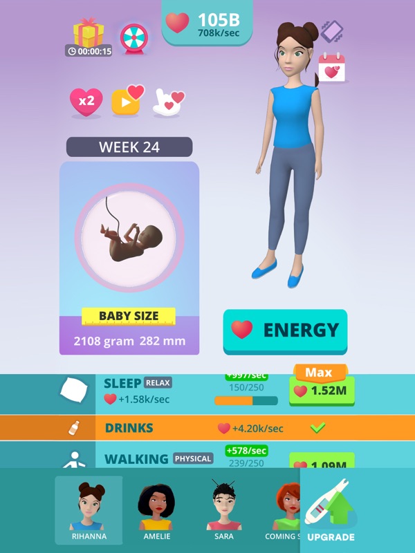 Simulador de Gravidez Idle 3D screenshot 9