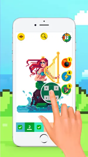Color by number pixel art page screenshot 1