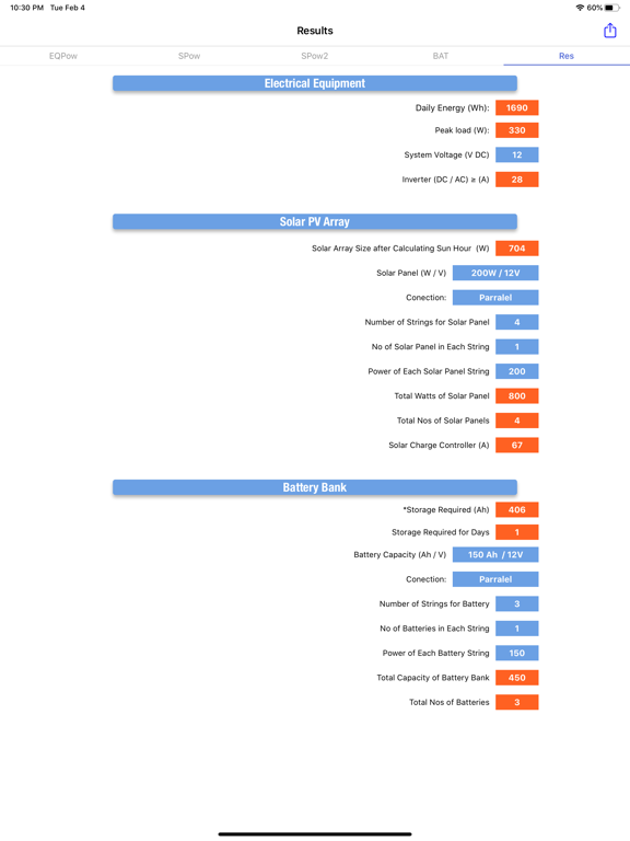 Screenshot #5 for PV Calculator - off grid
