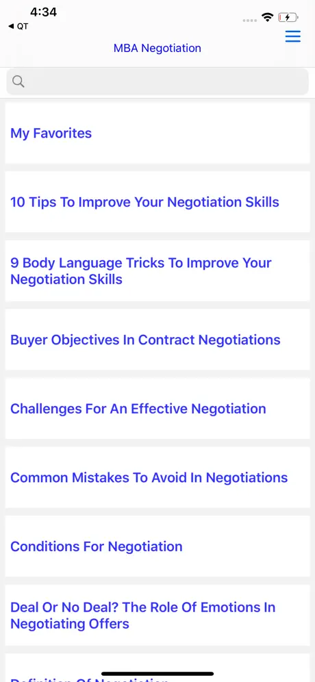 MBA Negotiation -