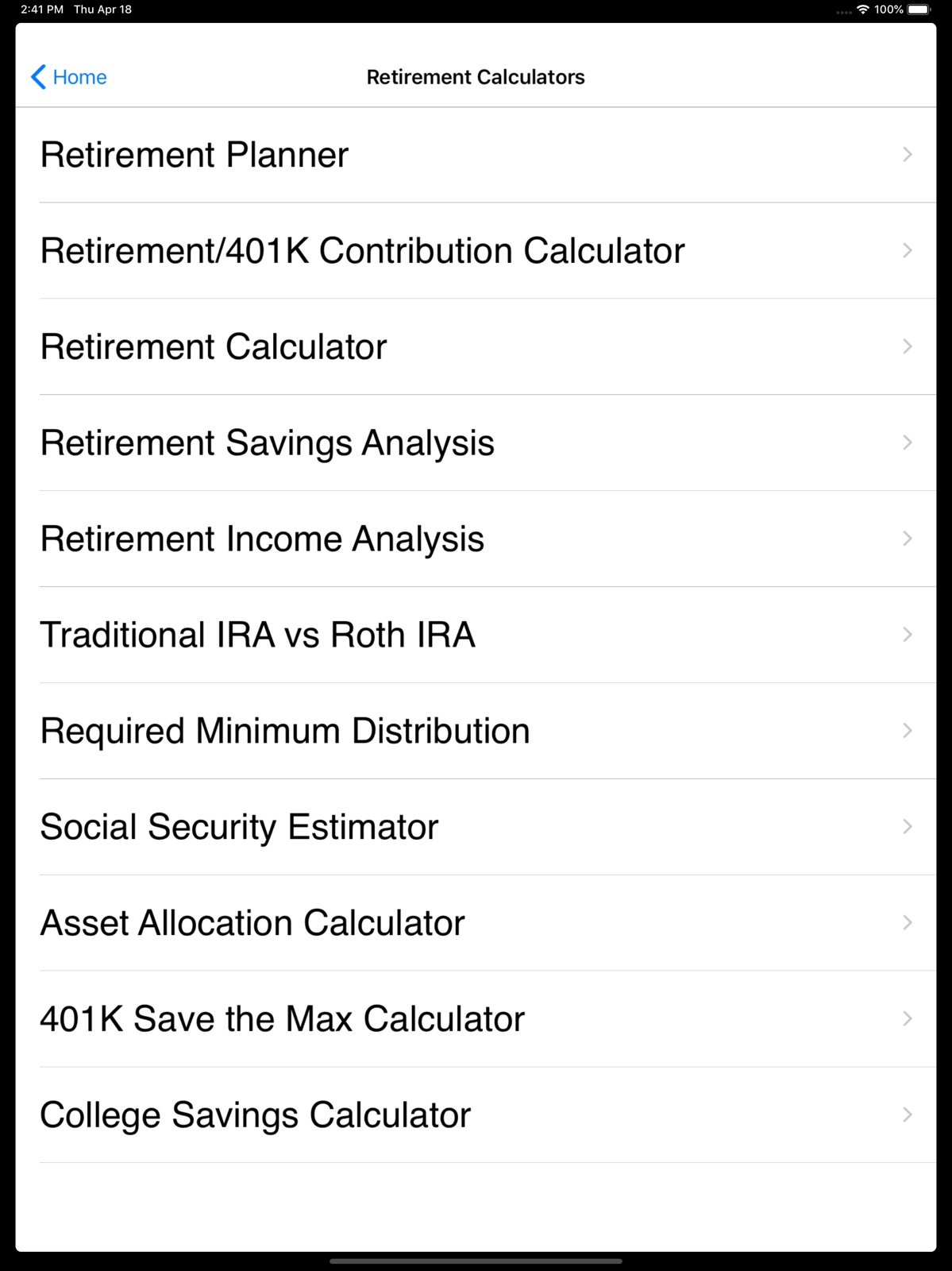 EZ Financial Calculators ipad screenshot 4