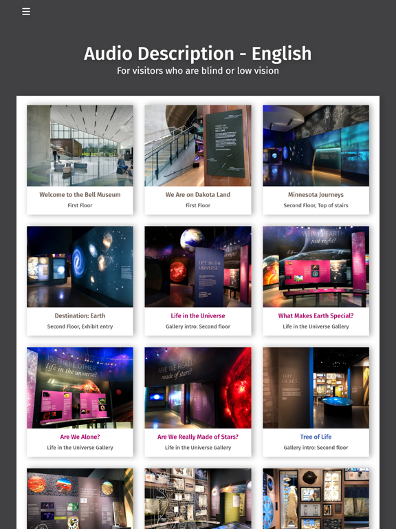 Bell Museum Audio Guide iPad screenshot 4 - Education app