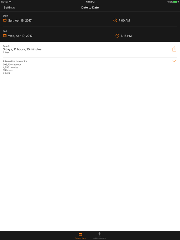 Screenshot #5 pour Time & Date Calculator