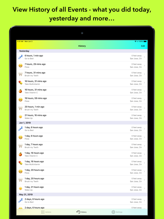 When Did I…? iPad screenshot 4 - Utilities app