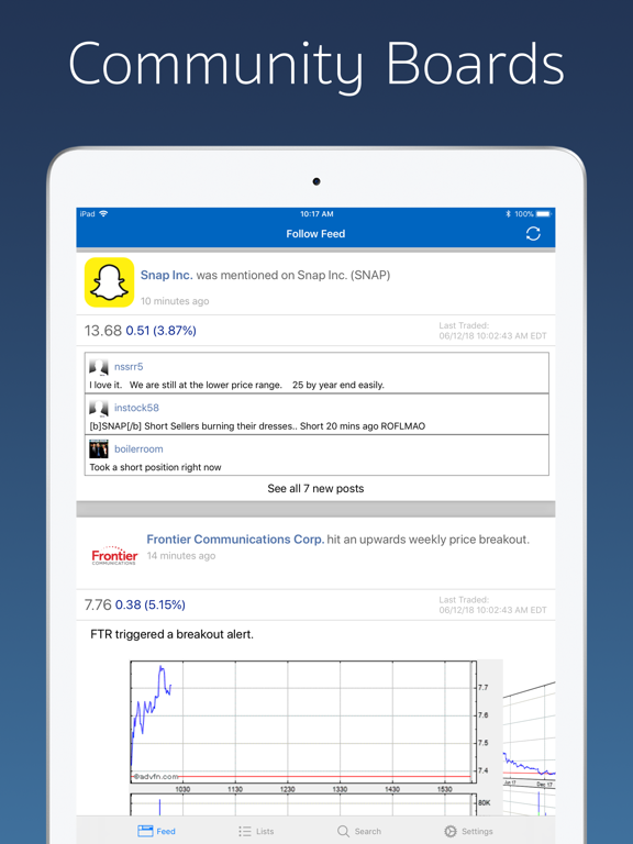 Follow Feed - Stocks, Crypto iPad screenshot 5 - Finance app