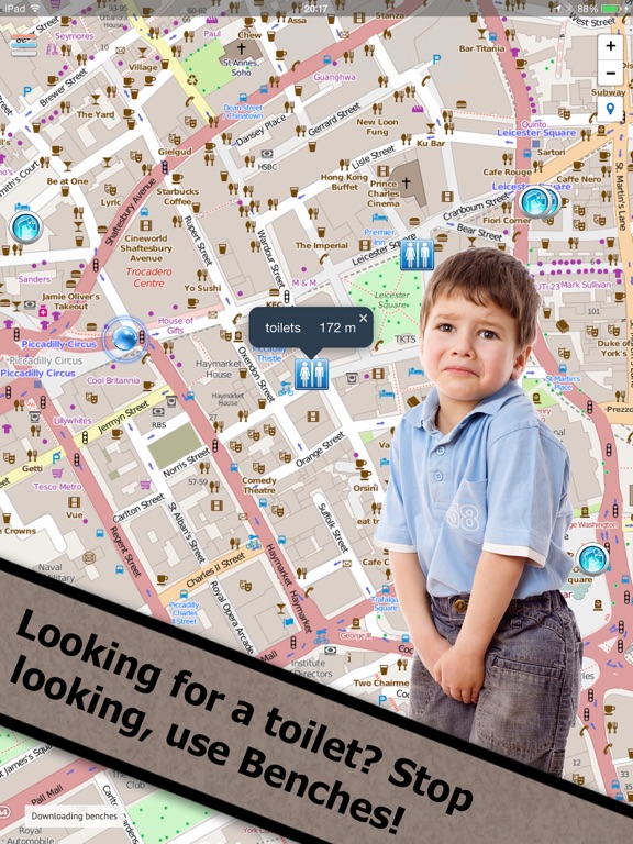 Benches iPad screenshot 3 - Navigation app
