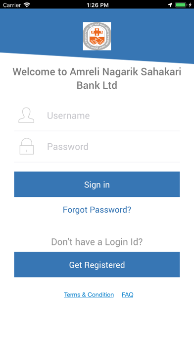 Amreli Nagarik Sahakari Bank Screenshot