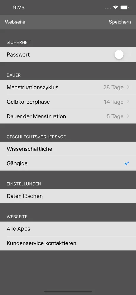 Fruchtbarkeit Kalender
