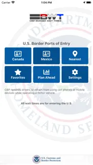 cbp border wait times iphone screenshot 1