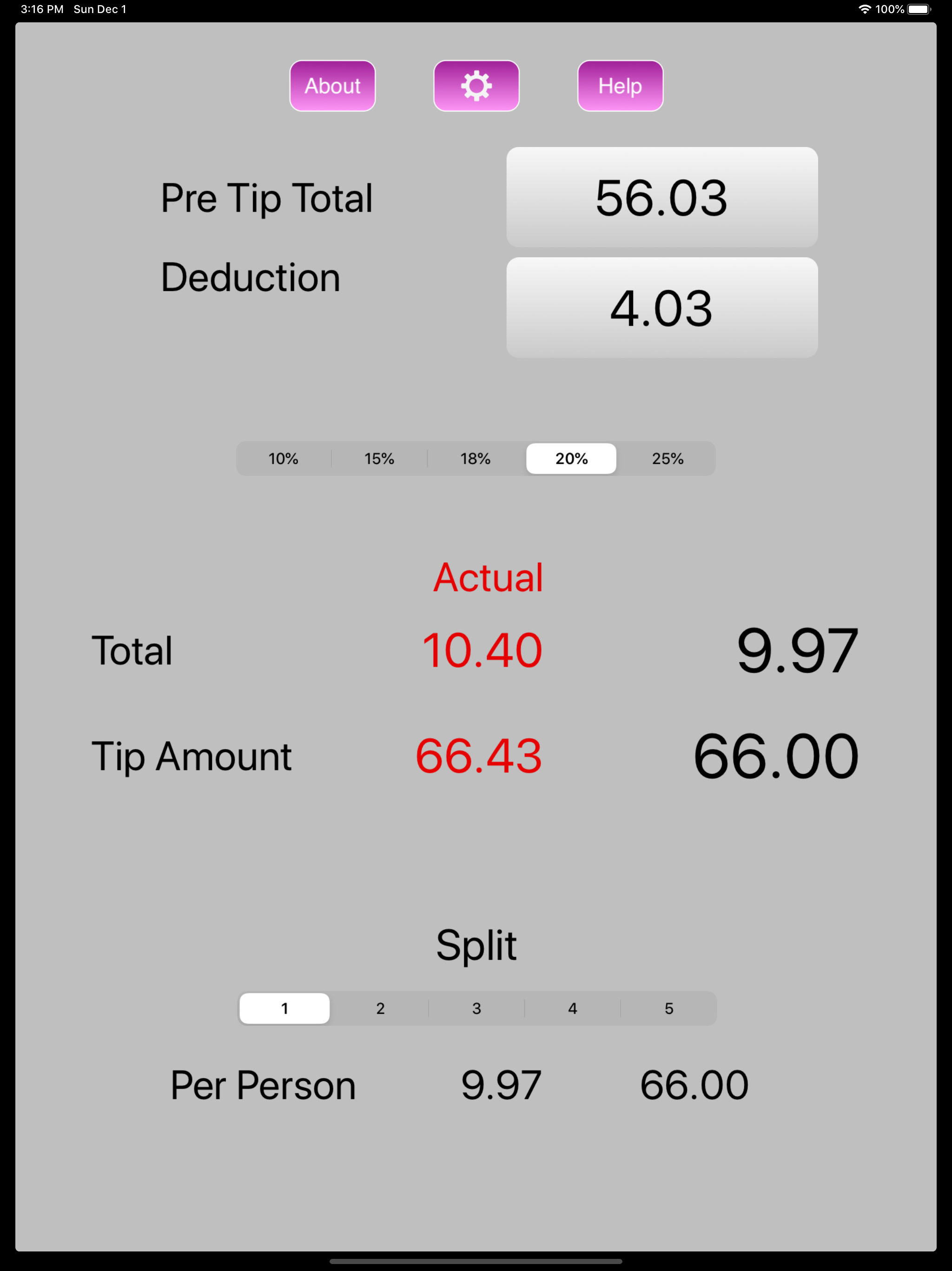 Nilnoc TipCalc