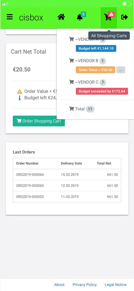 cisbox Order