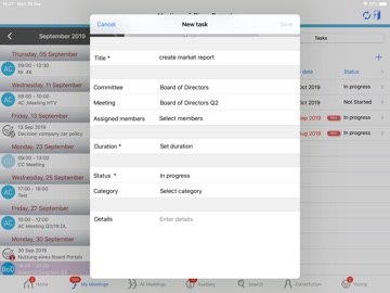twelve mobile - Board Room iPad screenshot