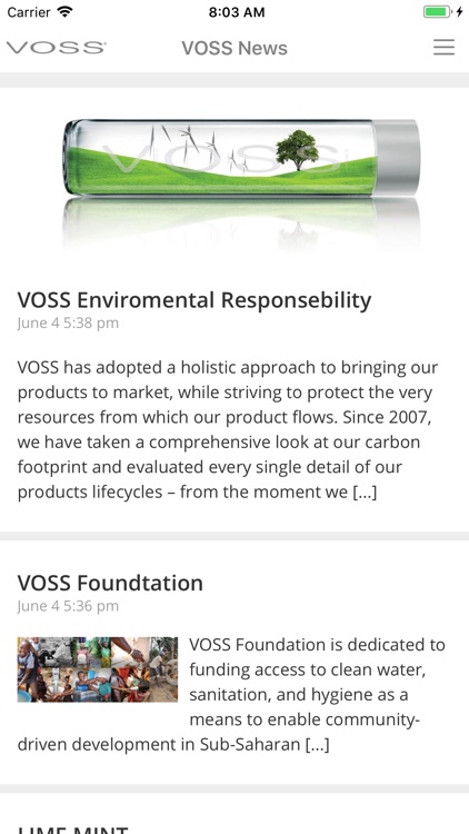 VOSS Production Info