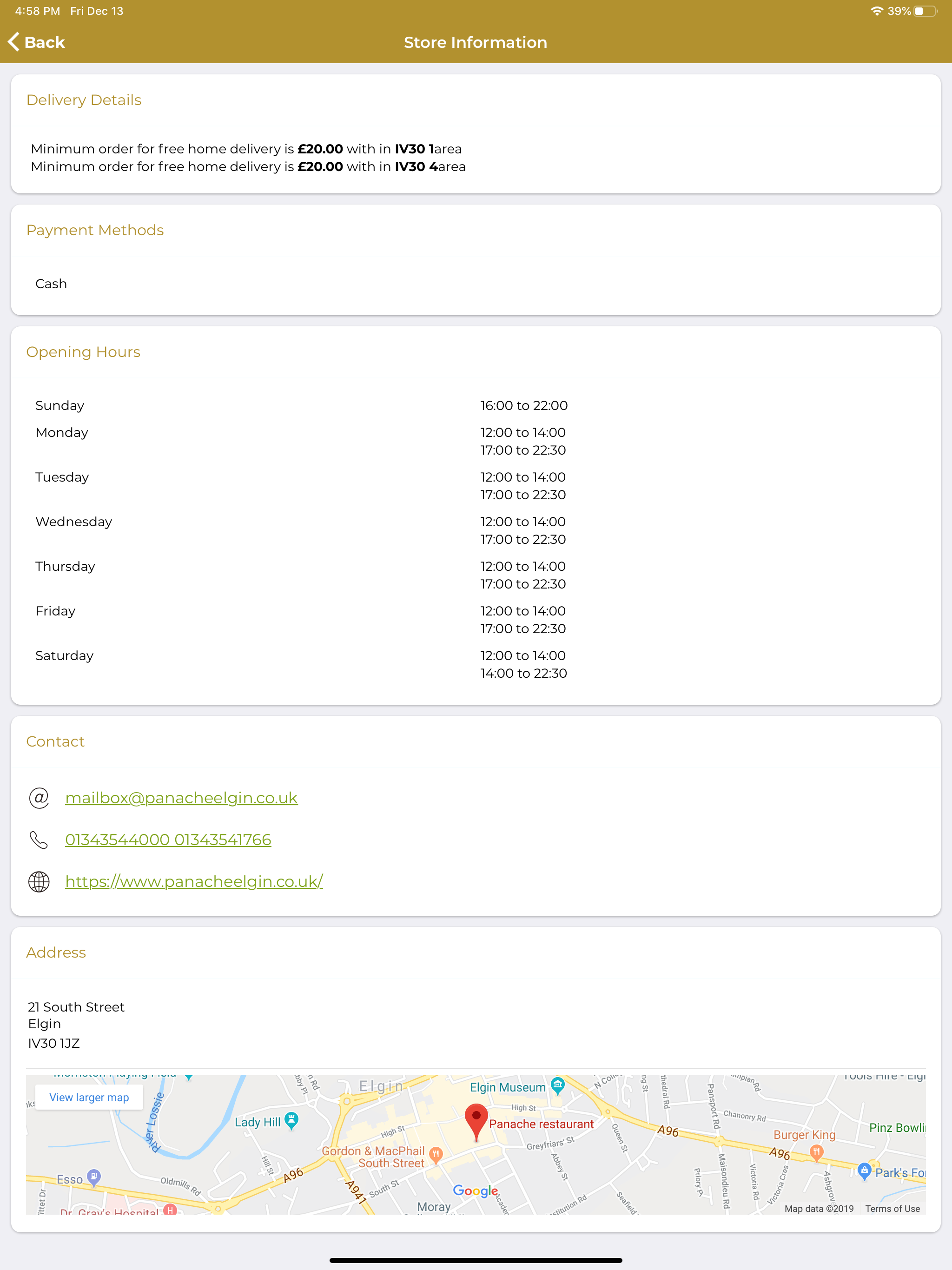 Panache Restaurant screenshot 7